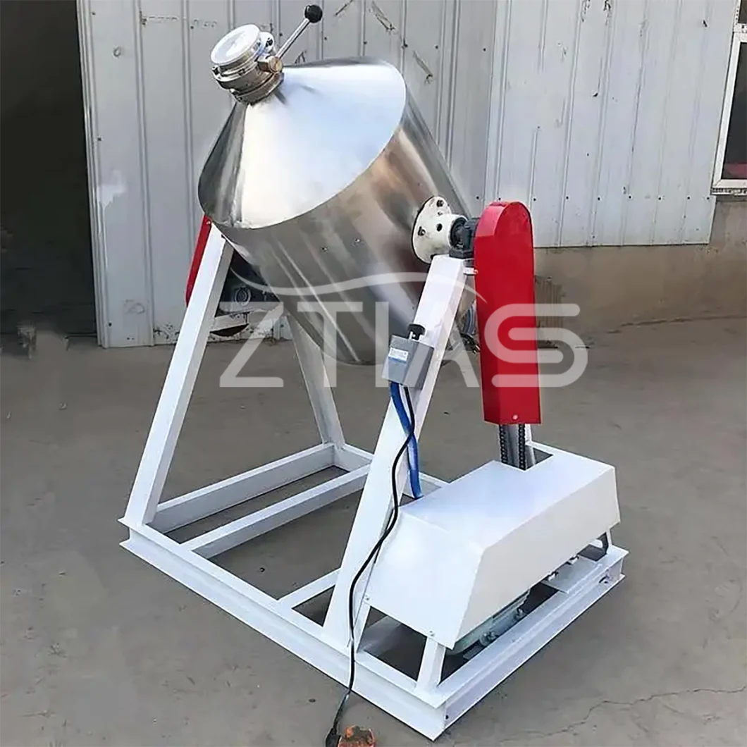 Stainless Steel Powder Drum Rotating Pharmaceutical Food Dry Powder Mixer Three-Dimensional Motion 3D Mixer