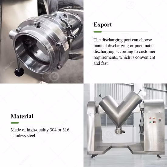 V-Kegel-Pulvermischer, automatischer Granulat-Pulvermischer, V-förmige Mischmaschine